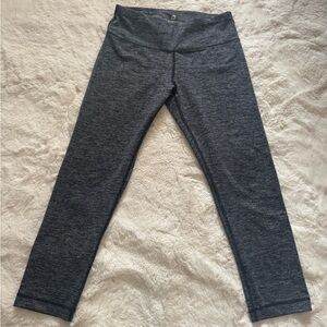 90 Degree By Reflex - Heathered Black/Gray Leggings - Ankle Length